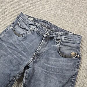 G Star Raw REVEND Jeans Mens 32x34 Blue Skinny Extra-Slim Super Slim Denim FLAW